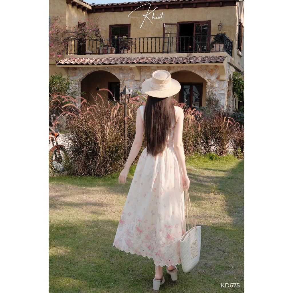 Đầm Maxi Hoa Corset Dáng Dài Phong Cách Bay Bổng Dịu Dàng KD675