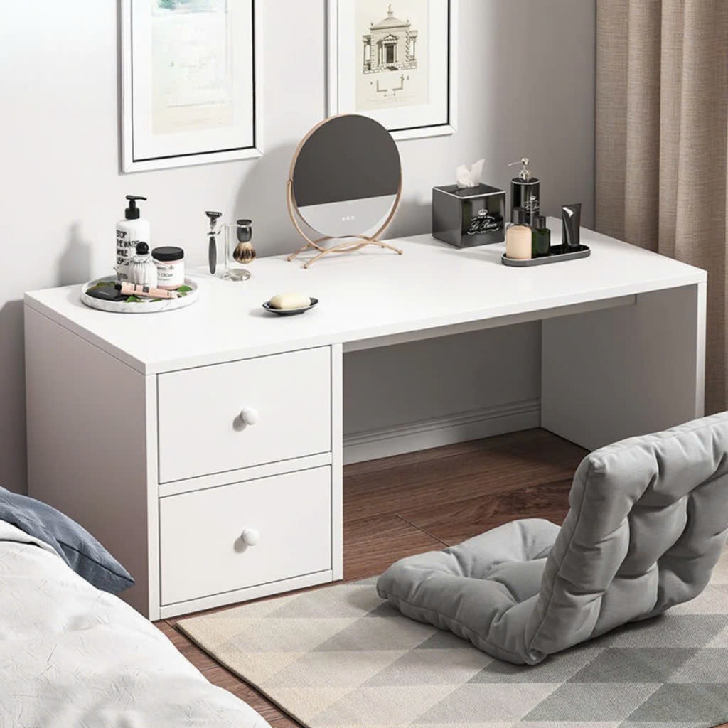 Bàn trang điểm bệt có ngăn kéo ngồi bệt đa năng gỗ MDF cao cấp - ảnh 8
