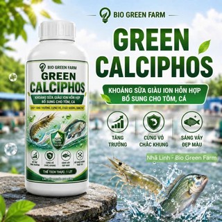 Khoáng sữa Green Calciphos 1 lít khoáng bổ sung thức ăn tôm cá ốc lươn, ngừa bệnh thiếu thoáng, cong thân, mỏng vỏ, đục