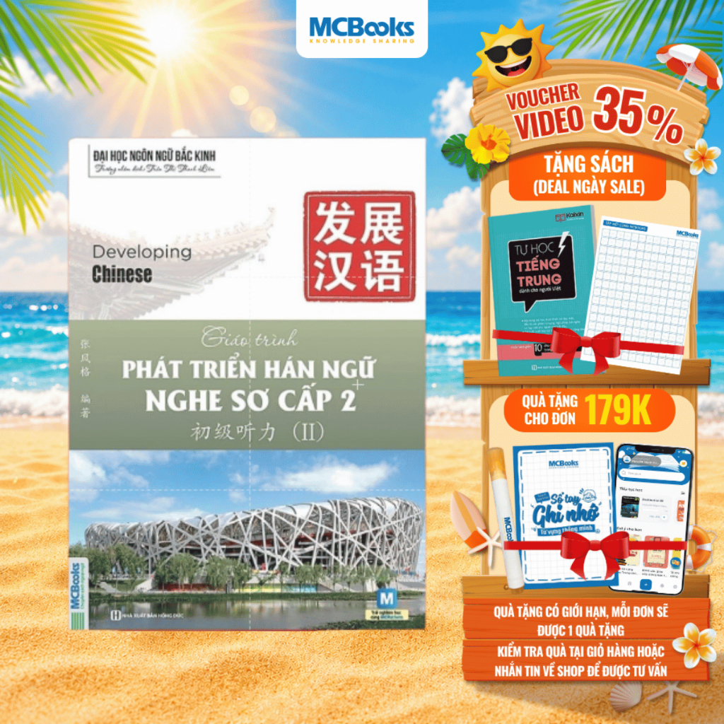 Sách - Giáo Trình Phát Triển Hán Ngữ Nghe Sơ Cấp 2 - Dành Cho Người Luyện Thi HSK - Học Kèm App Online