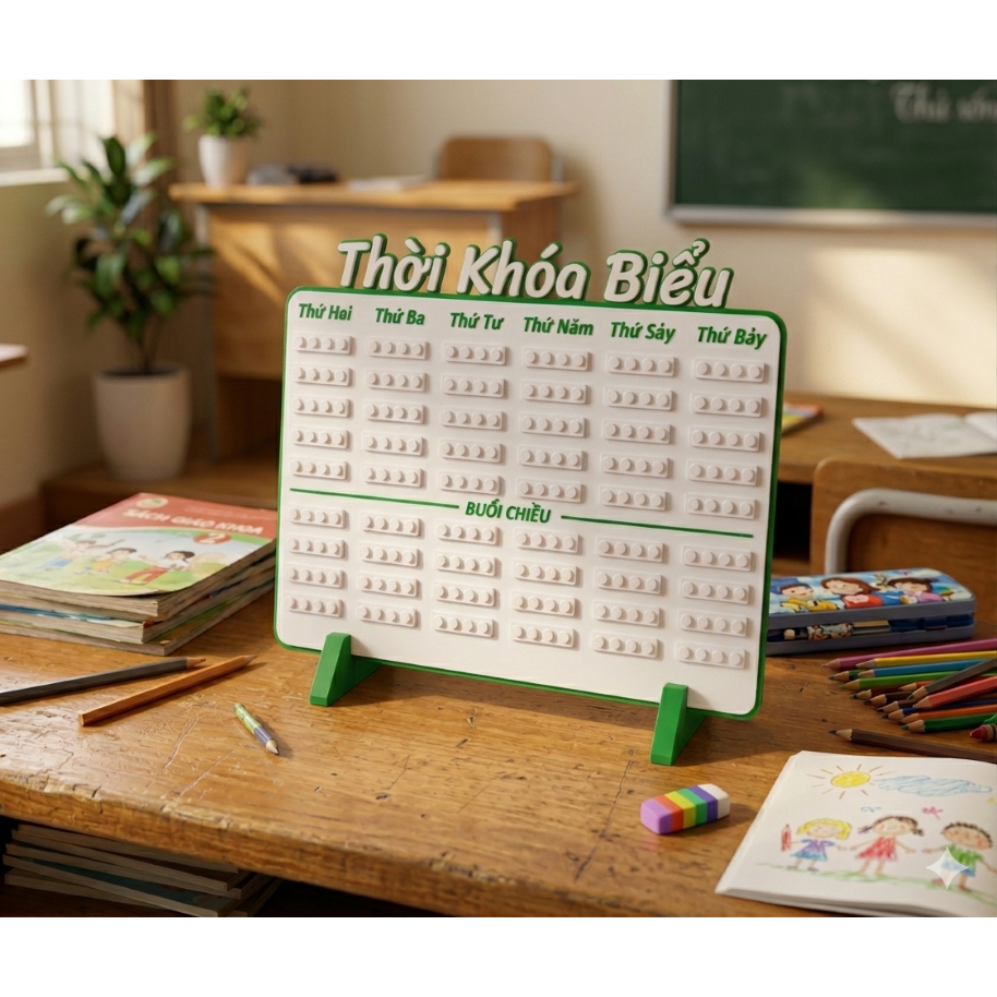 Thời khóa biểu lắp ghép tiện lợi bằng nhựa in 3D