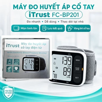 Máy Đo Huyết Áp Cổ Tay iTRUST FC-BP201 | Mới Tự Động Hoàn Toàn , Cho Kết Quả Đo Chính Xác