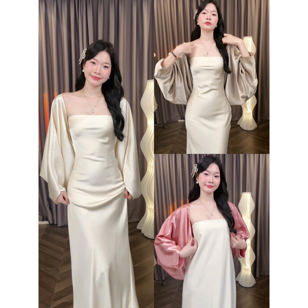 [K.02] (Áo Lẻ) Áo Khoác Lụa Thanh Lịch Sang Trọng Women Top Dress | Tũm Clothing