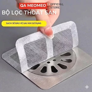 Lưới Lọc Rác Chống Tắc Set 10 Miếng Lọc Rác Nhà Tắm Miệng Cống Thoát Nước Chặn Côn Trùng 10x10cm RIN