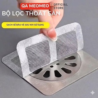 Lưới Lọc Rác Chống Tắc Set 10 Miếng Lọc Rác Nhà Tắm Miệng Cống Thoát Nước Chặn Côn Trùng 10x10cm RIN