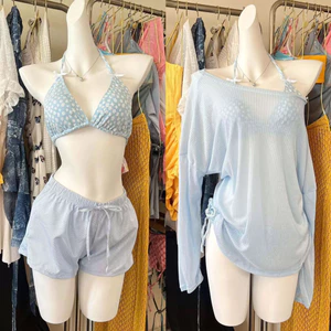 Bikini Nữ 4 Món Kèm Áo Khoác Chống Nắng Form Rộng – Set Đồ Bơi Đi Biển Cao Cấp Phong Cách Resort Sexy Kín Đáo