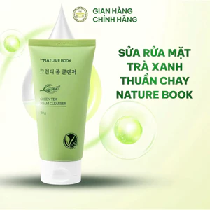 Sữa rửa mặt Trà xanh Nature Book Green Tea Foam Cleanser làm sạch sâu, kiềm dầu, dưỡng ẩm 150g