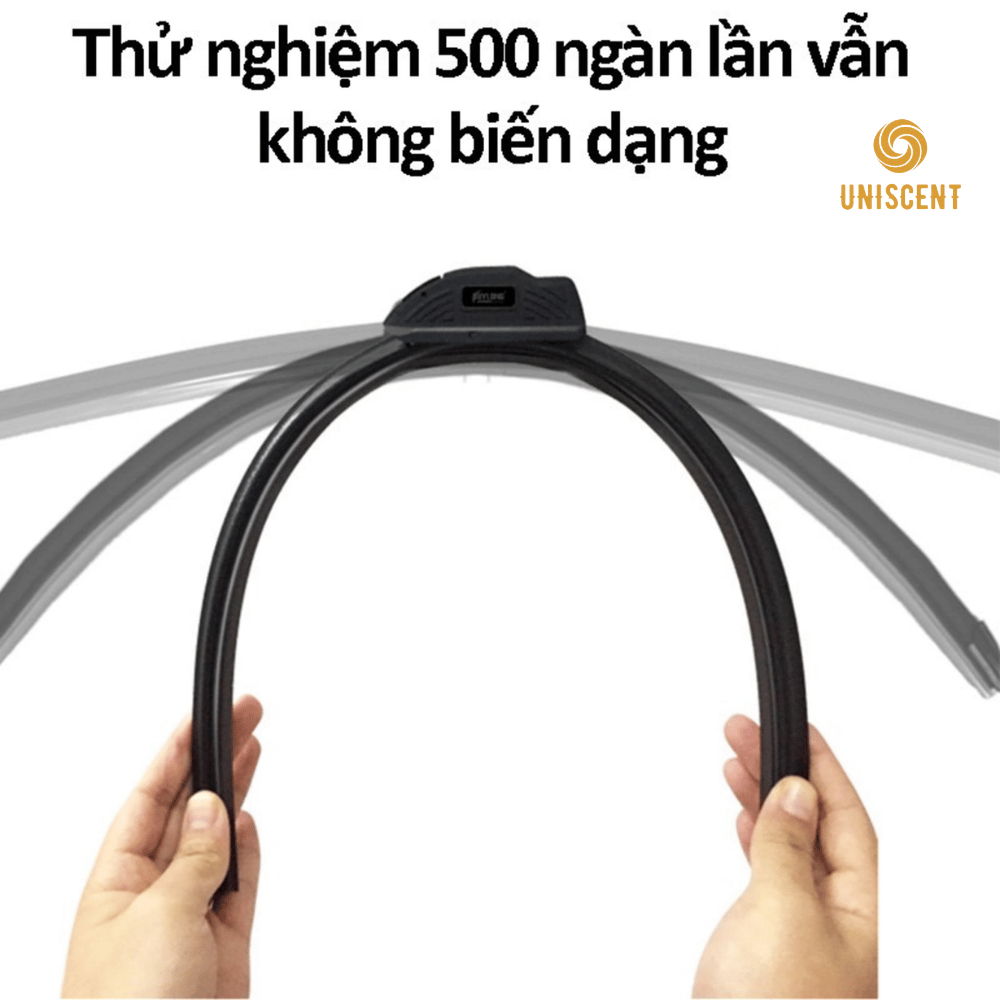 [1 Cây] Gạt Mưa Ô Tô Silicon/ Gạt Mưa Silicon/ Gạt Mưa Xương Mềm- RUIDA- Ngàm U Size 16in-24in