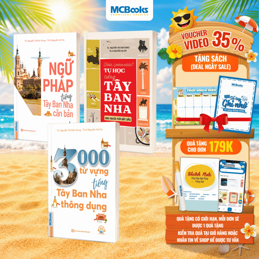 Sách - Combo Tự học tiếng Tây Ban Nha cho người mới bắt đầu - Lẻ/combo