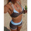 Bikini Nữ Chấm Bi Retro Phối Xanh Baby – Set Đồ Bơi 2 Mảnh Kèm Quần Short Đi Biển Phong Cách Y2K