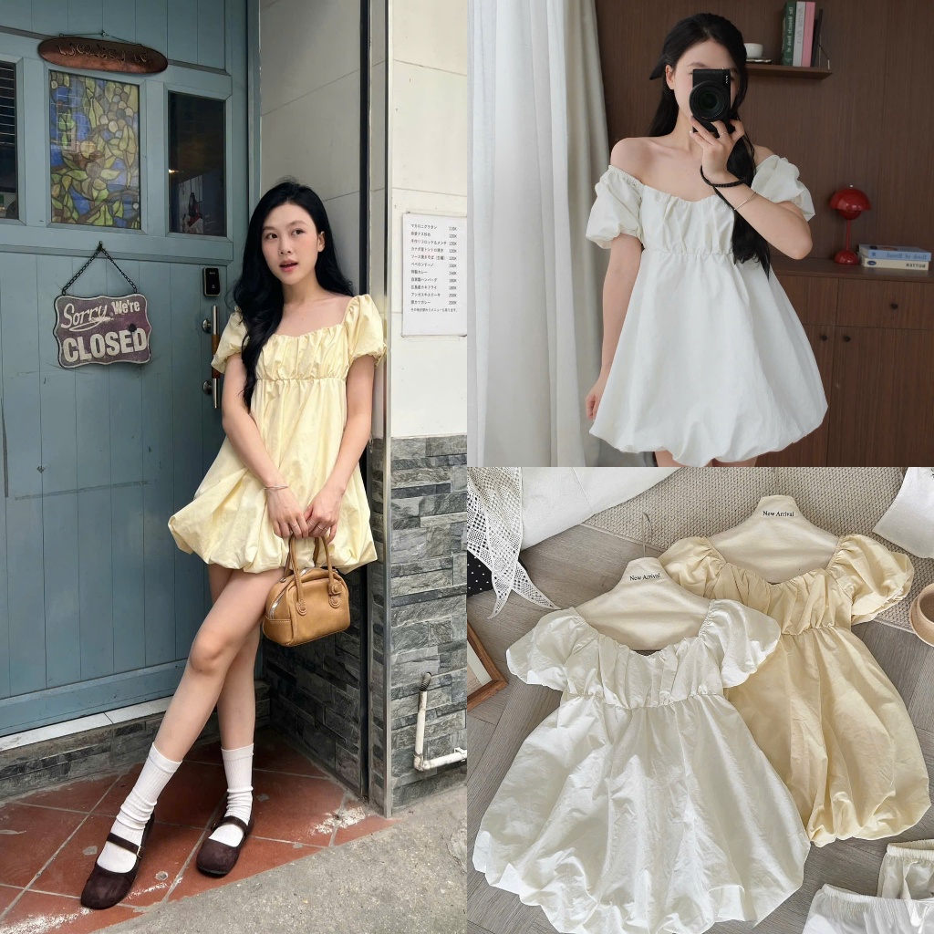 Alice Dress (TSW) Váy babydoll tay bồng dáng phồng Nữ the.sweaterweather