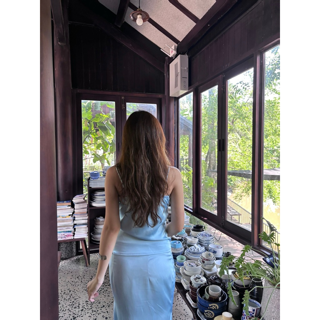 Set váy lụa mầu baby blue xinh yêu🌺