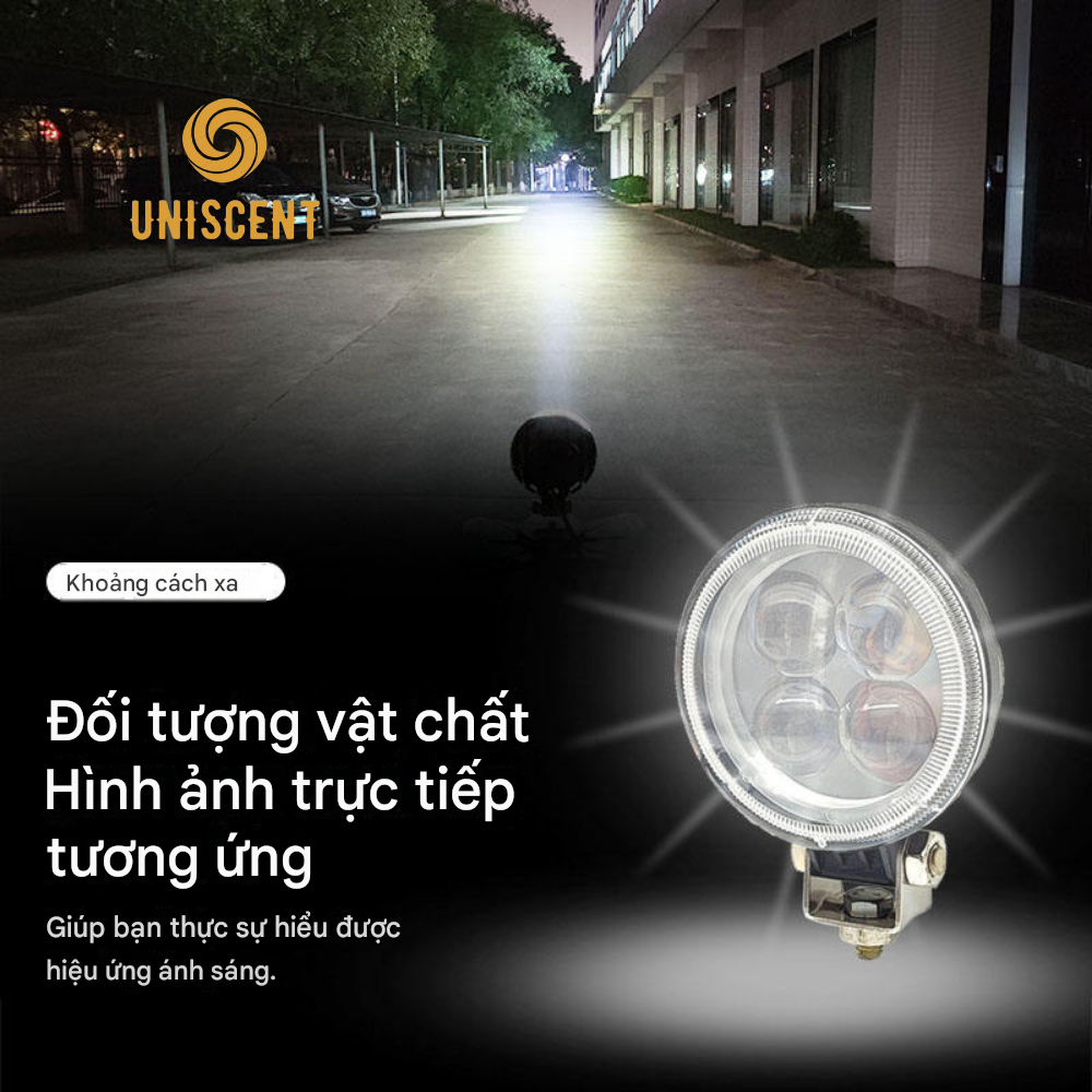 [Hàng Xịn] Đèn Trợ Sáng Ô Tô/ Đèn Trợ Sáng LED 4 Bóng/ Đèn Trợ Sáng Chống Nước -12/24V Adeo