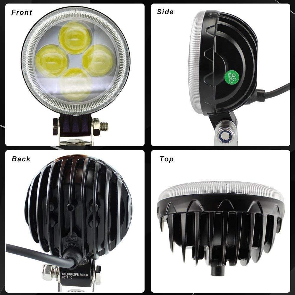 [Hàng Xịn] Đèn Trợ Sáng Ô Tô/ Đèn Trợ Sáng LED 4 Bóng/ Đèn Trợ Sáng Chống Nước -12/24V Adeo