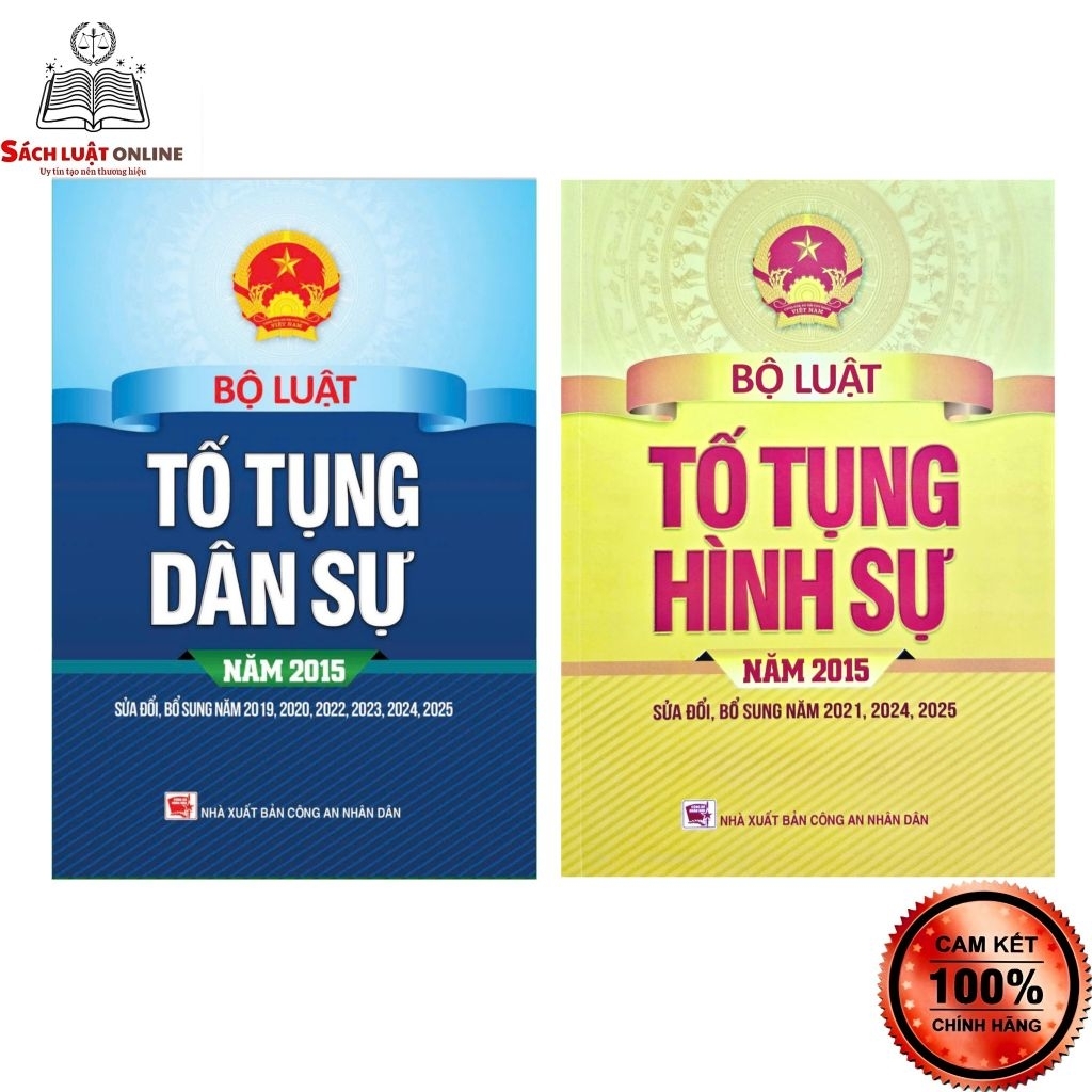 Sách - Combo 2 cuốn Bộ luật tố tụng dân sự + Bộ luật tố tụng hình sự (NXB CAND) New