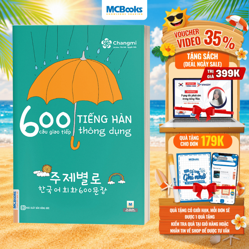 Sách - 600 Câu Giao Tiếp Tiếng Hàn Thông Dụng Dành Cho Người Tự Học