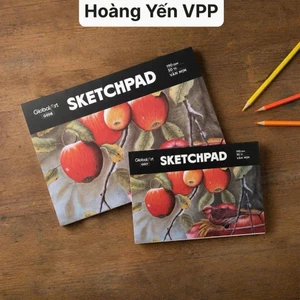SketchPad 50 Tờ Giấy Vẽ Global Art 190GSM Vân Mịn Size A5/A4 Dùng Vẽ Phác Thảo, Màu Chì, Acrylic G007/8