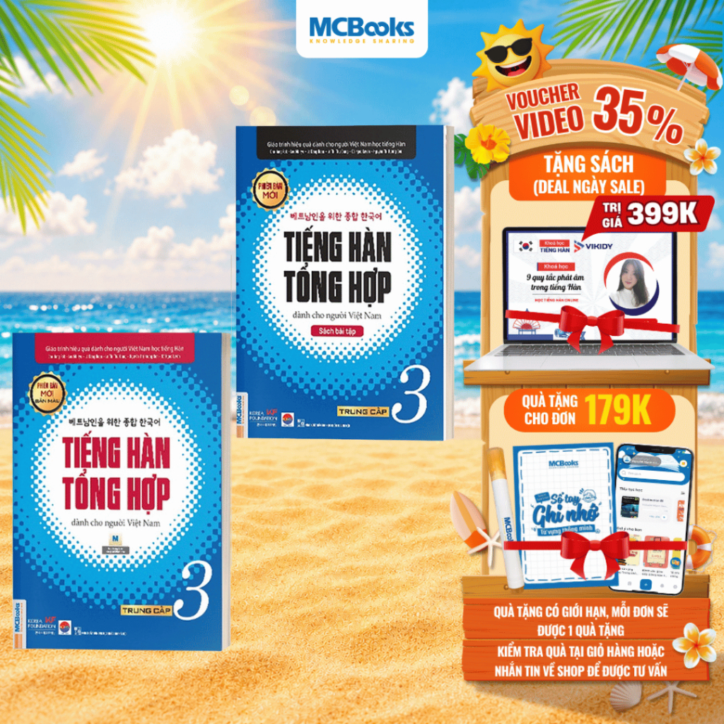Sách - Combo Tiếng Hàn Tổng Hợp Dành Cho Người Việt Nam - Trung cấp 3