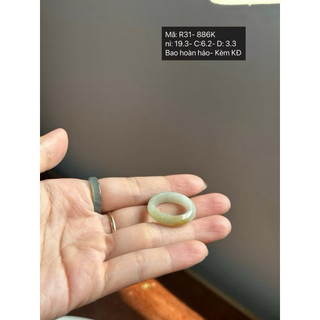 Nhẫn ngọc phỉ thuý Ni 19+ tuyp A bao hoàn hảo giao kèm kiểm định