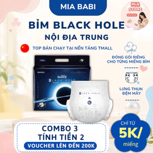 Combo 3 bịch Tã/Bỉm BLACK HOLE cao cấp (Siêu mềm, siêu thấm hút, chống hăm, khử mùi)