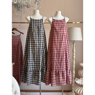 Váy Thô Kẻ Maxi 2 Dây