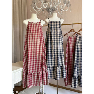 Váy Thô Kẻ Maxi 2 Dây