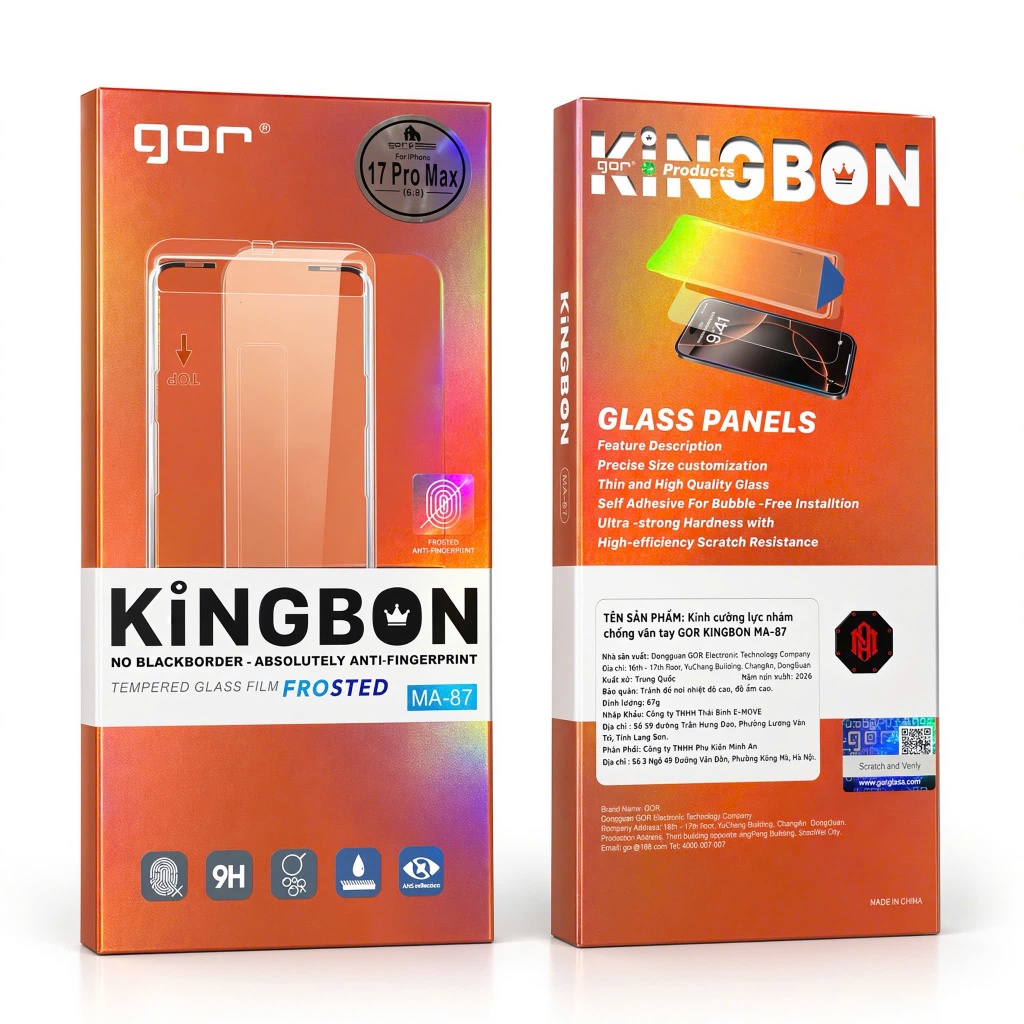 (MA-87) Kính cường lực không viền đen chống vân chống chói kèm khung tự dán dành cho ip 13/14/15/16/17/plus/pro/promax