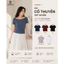 ÁO THUN NỮ CỔ THUYỀN BASIC TAY NGẮN FORM ÔM BI.POSILÁ VẢI COTTON BORIP CO GIÃN 4 CHIỀU MỀM MỊN