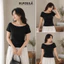 ÁO THUN NỮ CỔ THUYỀN BASIC TAY NGẮN FORM ÔM BI.POSILÁ VẢI COTTON BORIP CO GIÃN 4 CHIỀU MỀM MỊN