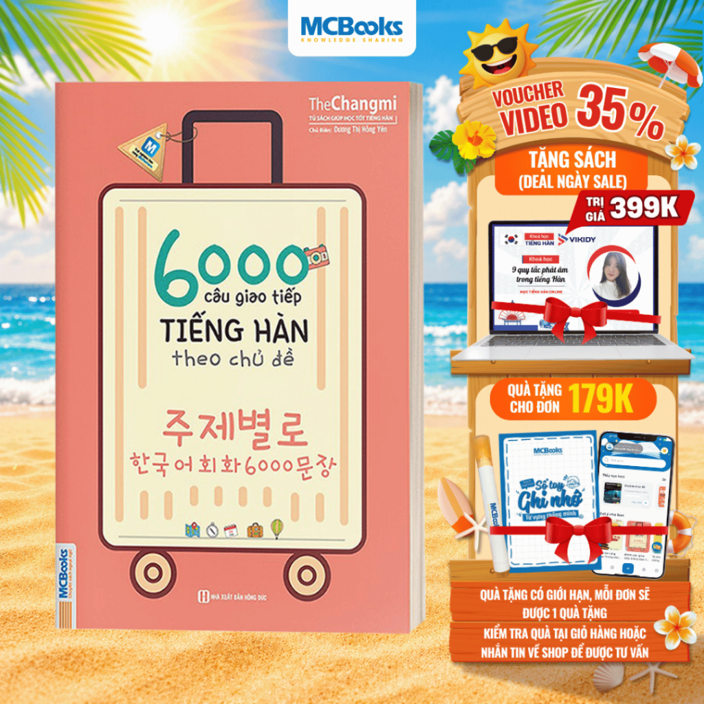 Sách - 6000 Câu Giao Tiếp Tiếng Hàn Theo Chủ Đề Cho Người Mới Bắt Đầu