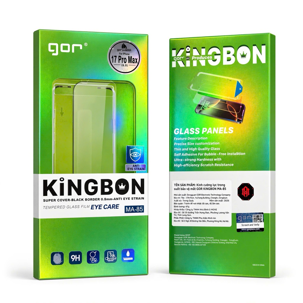 (MA-85) Kính Cường Lực Chống Ánh Sáng Xanh - Chống Mỏi Mắt Kèm Khung Dán Tiện Lợi Cho IP 13/14/15/16/17/pro/max/plus/air