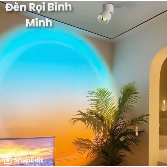 Đèn Bình Minh Đèn Hoàng Hôn đèn rọi chiếu tranh decor xoay 350 độ gắn trần gắn tường