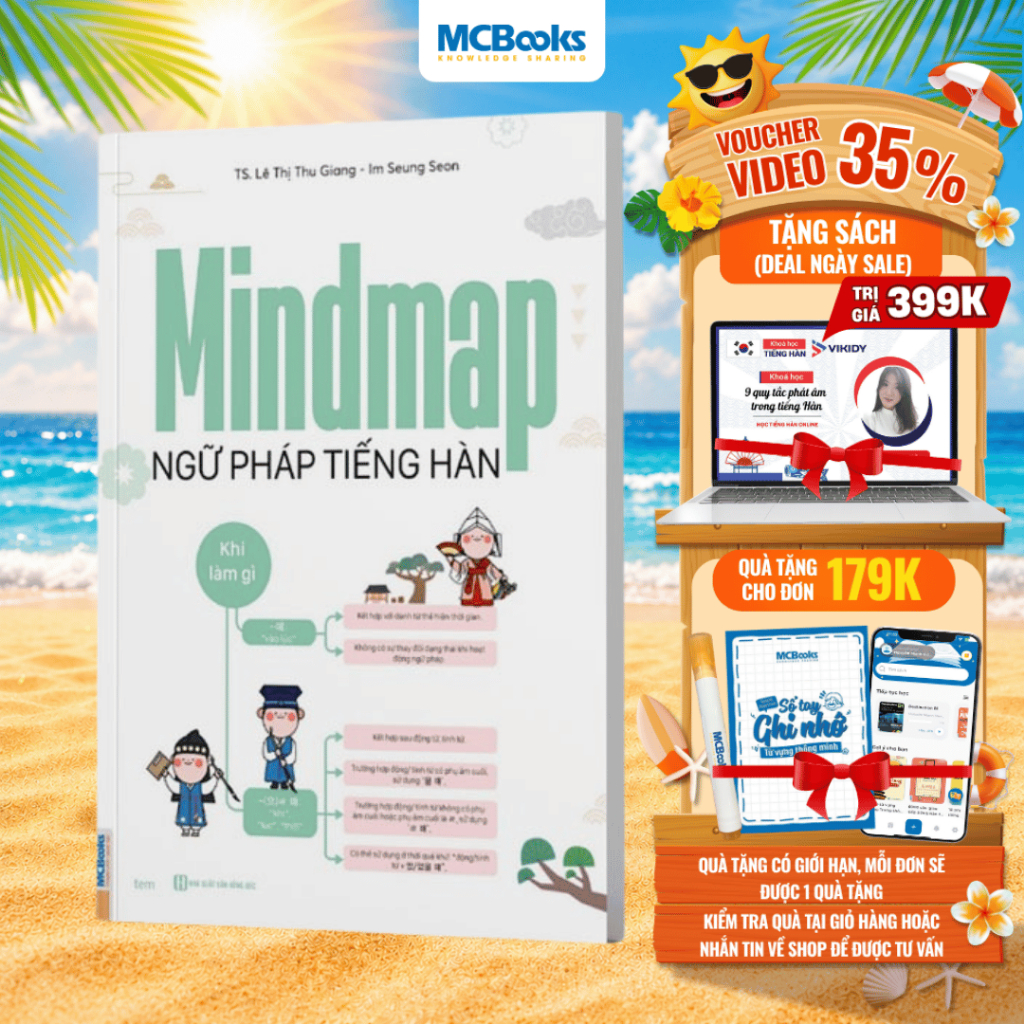 Sách - Mindmap Ngữ Pháp Tiếng Hàn Theo Giáo Trình Tiếng Hàn Tổng Hợp