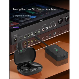Tai Nghe Bluetooth Không Dây Chuyên Livestream Monitor Âm Thanh In Ear Móc Tai Dùng Cho Sound Card Và Biểu Diễn