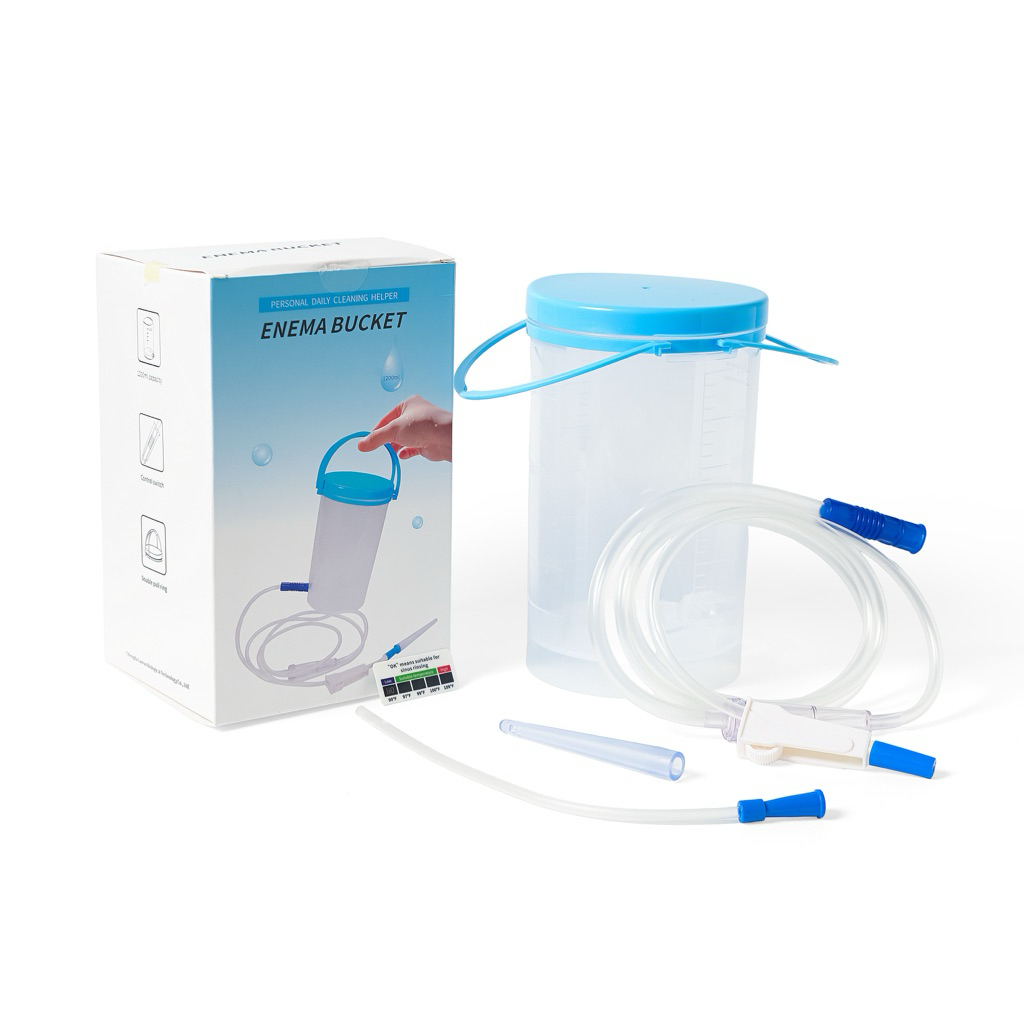 Bộ Bình truyền thải độc Ca truyền thải độc đại tràng Coffee Enema 1,2L có nắp đậy, Xô truyền Quốc Tế