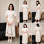 Áo Thun nữ Basic Cổ Tròn Nhún Eo Bi.posilá chất vải thun cotton borip lạnh mềm mịn mát mẻ