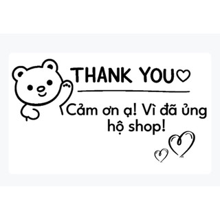 Set 150 tem Sticker cảm ơn, ship hàng cute 5x3cm