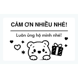Set 150 tem Sticker cảm ơn, ship hàng cute 5x3cm