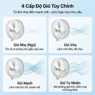 Quạt Tích Điện Xiaomi S18 Chính Hãng Cao Cấp – Gấp Gọn Du Lịch, Pin Trâu Dùng Cả Ngày