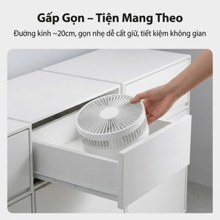 Quạt Tích Điện Xiaomi S18 Chính Hãng Cao Cấp – Gấp Gọn Du Lịch, Pin Trâu Dùng Cả Ngày