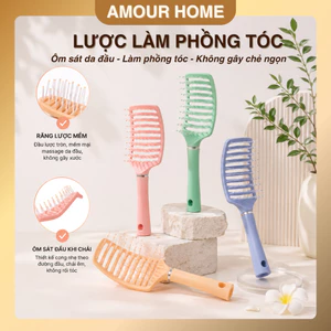 Lược Gỡ Rối Tóc – Lược Bán Nguyệt Tạo Kiểu, Chống Rối Rụng, Massage Da Đầu, Phù Hợp Mọi Loại Tóc