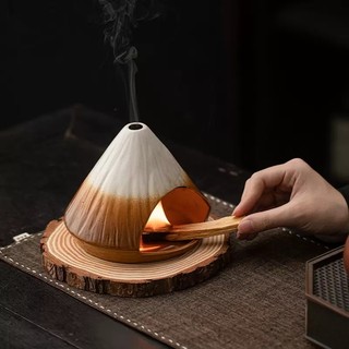 Lò Đốt Thảo Mộc Gốm Mini Đốt Palo Santo/ Nhang Thơm/ Trầm Hương