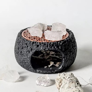 Lò Đốt Thảo Mộc Gốm Mini Đốt Palo Santo/ Nhang Thơm/ Trầm Hương