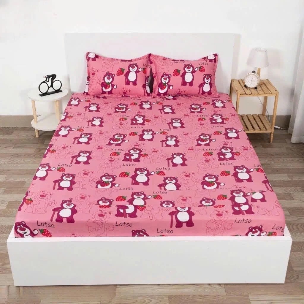 Bộ 3 món ga gối poly cotton m6. m8. hàng loại 1 được chọn màu
