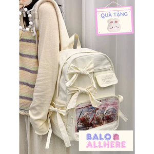 BaLo (XINHXINH) [ORDER] Balo Nữ Đi Học Đi Chơi Hình Nơ Chống Nước BL481