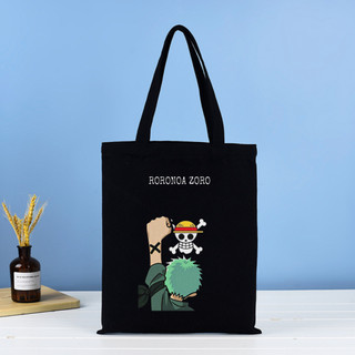 Túi Vải Canvas Trắng Đen Túi Tote Hoạt Hình Dạo Phố Dễ Thương MEILI STORE