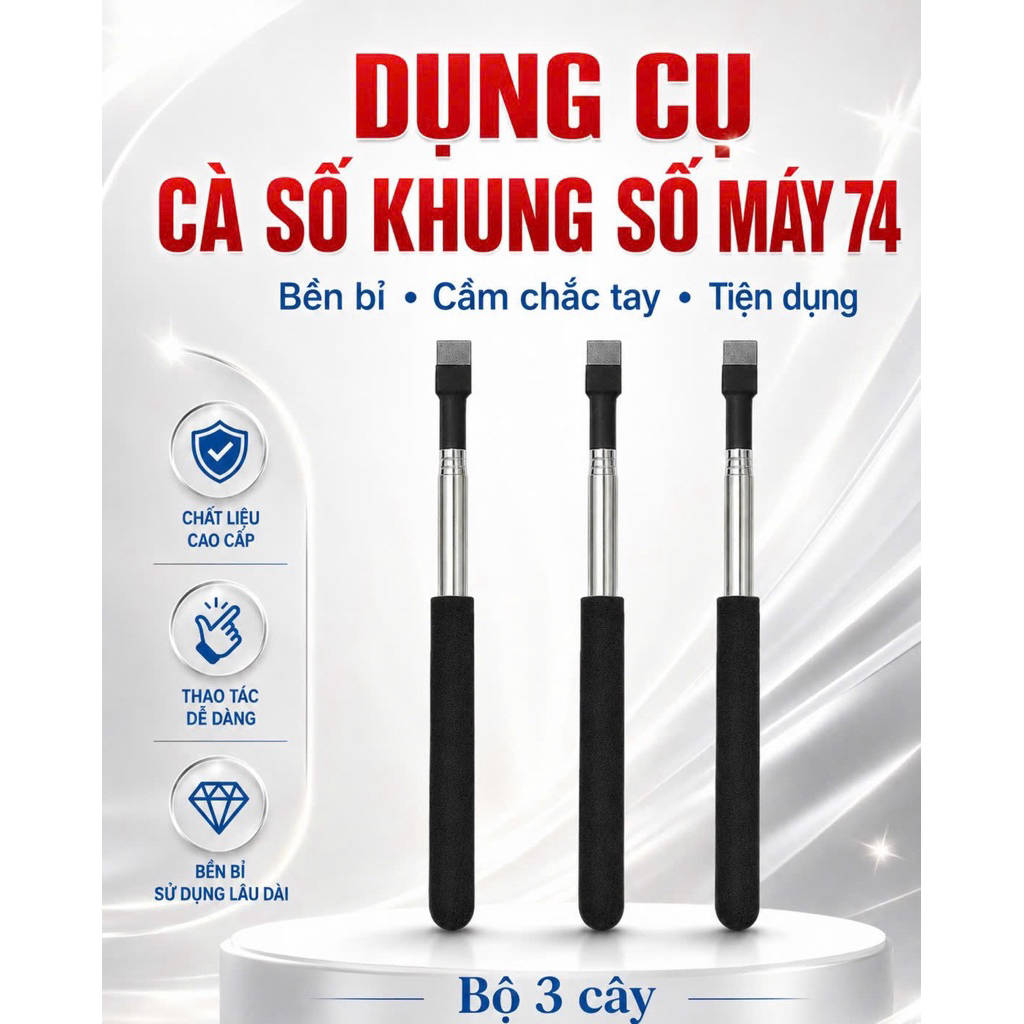 Cây Cà Số Khung Số Máy + Tặng Kèm Bộ Giấy Cà Cắt Sẵn