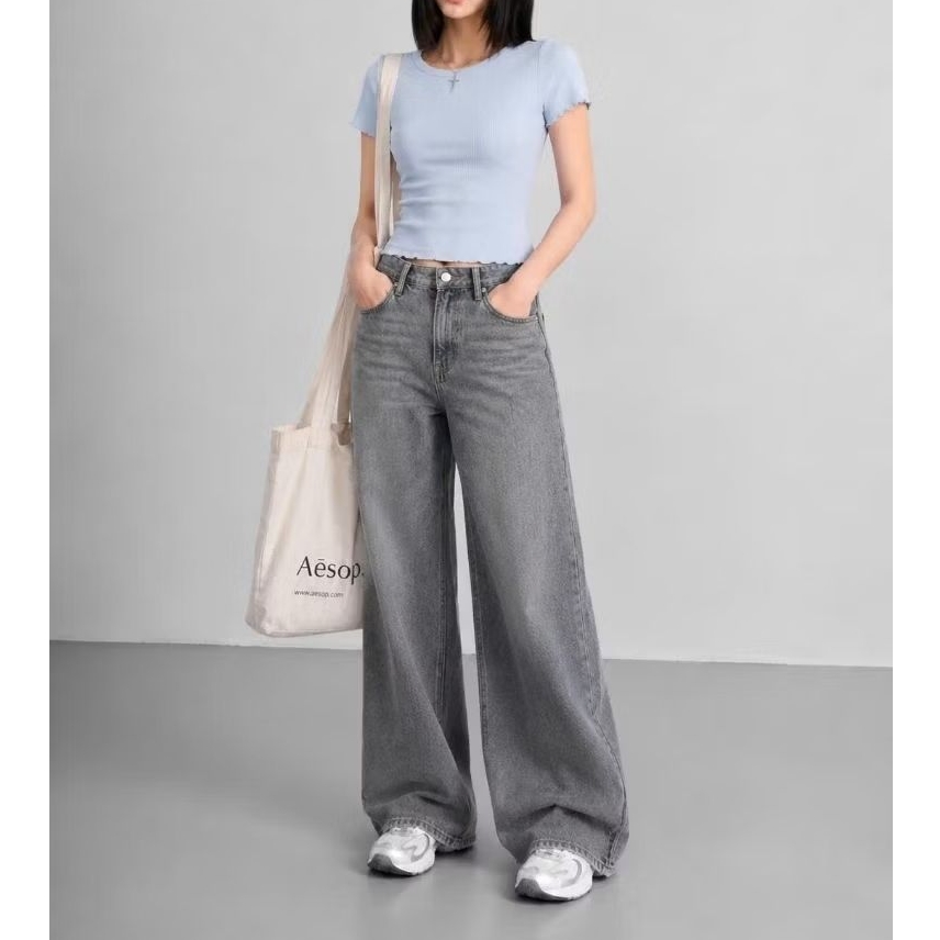 (BomoHouse) Áo thun tăm AE* babytee viền bèo bigsize dư xịn