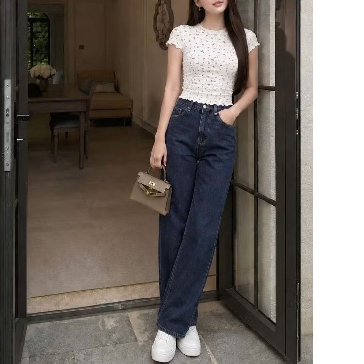 (BomoHouse) Áo thun tăm AE* babytee viền bèo bigsize dư xịn