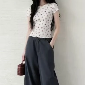Áo thun tăm AE* babytee viền bèo bigsize dư xịn